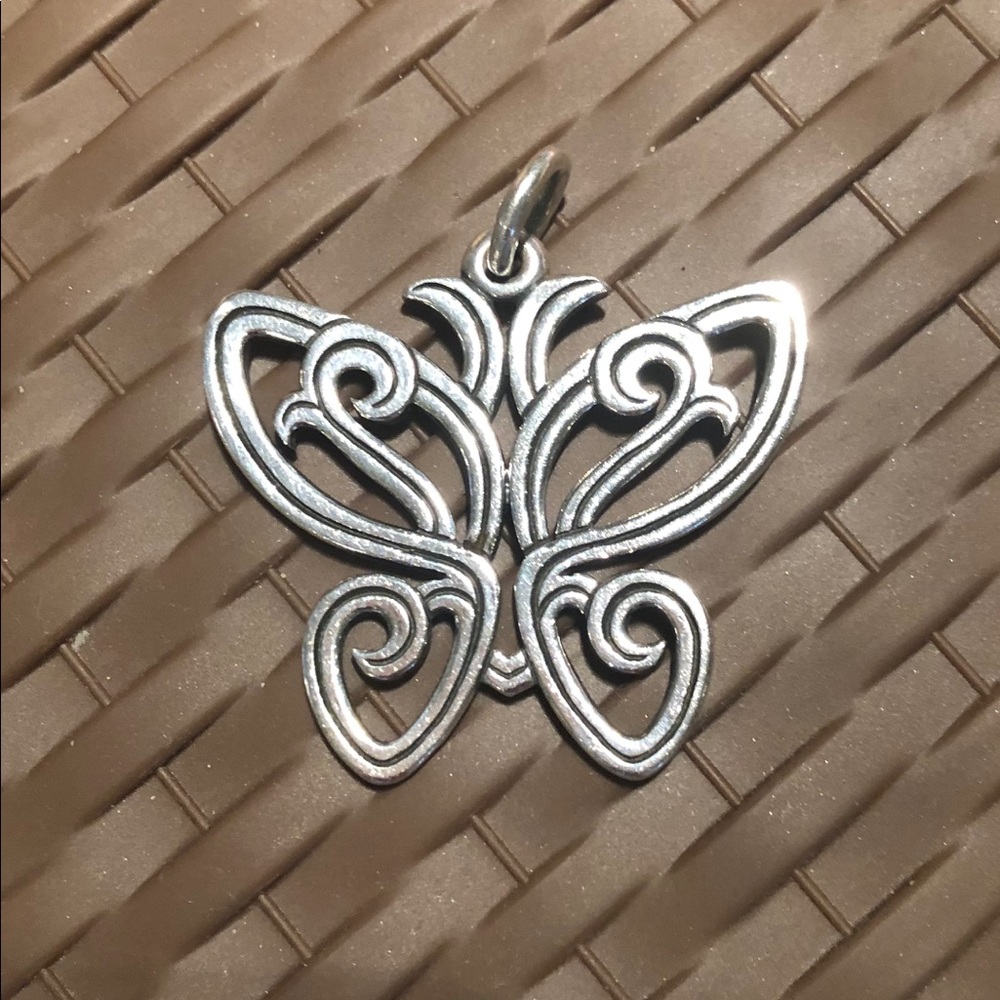 Retired Large James Avery Butterfly Pendant